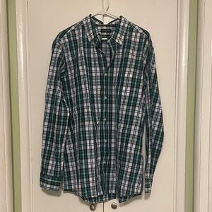 Men's Plaid Shirt blue and green size XL